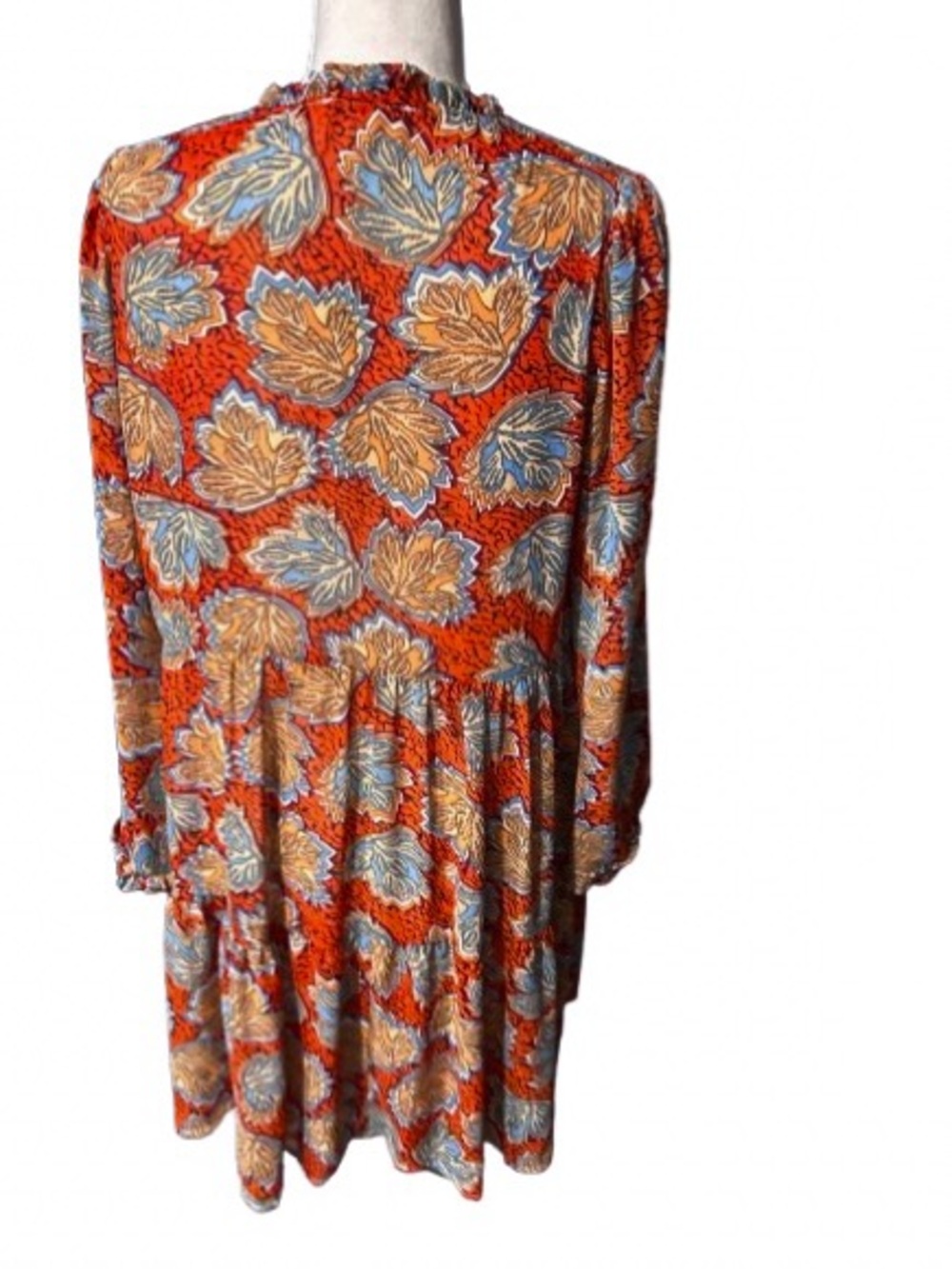 Sheer Babydoll Dress Peasant THML Medium Floral Boho Bohemian Vintage Style - Picture 10 of 16